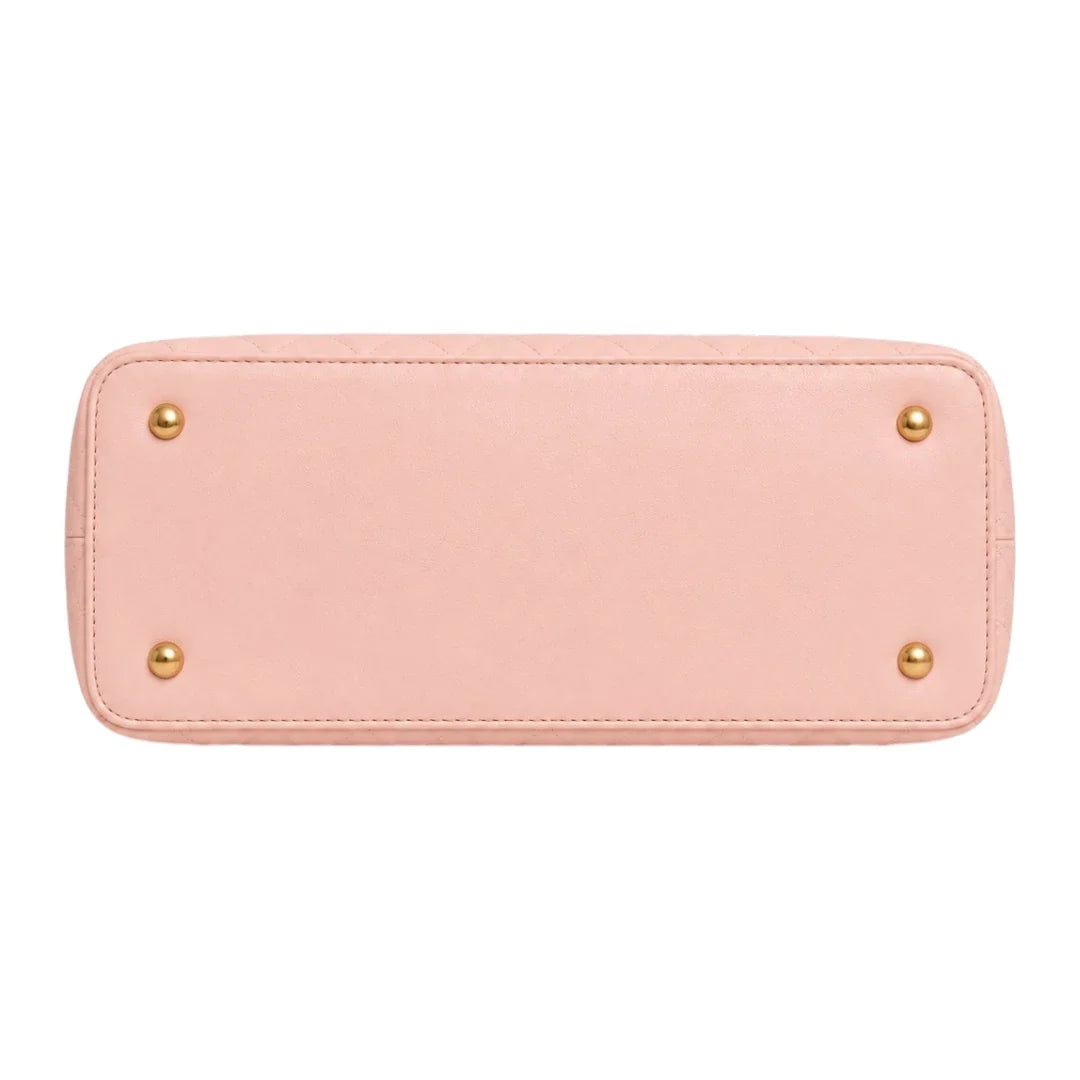 OBBA Pink Madison Quilted Faux Leather Shoulder Satchel Bag