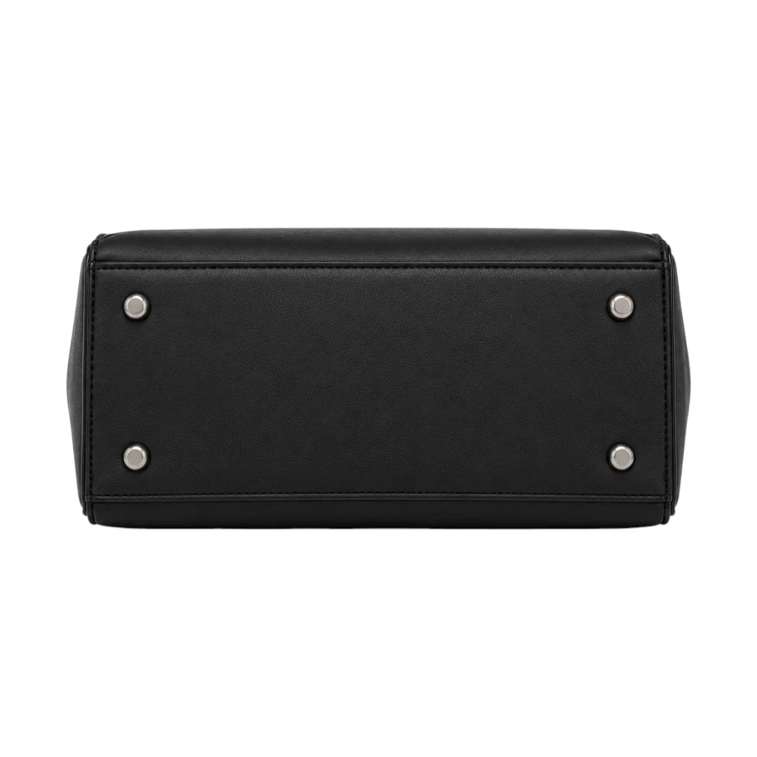 OBBA Black Women’s Satchel Handbag – Classic Structured Faux Leather Bag
